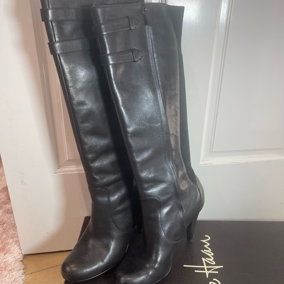 Cole Hann 8.5 size Air Jalisa tall boot black - Picture 1 of 8